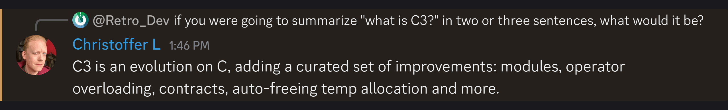 C3 creator: 'C3 is an evolution on C'